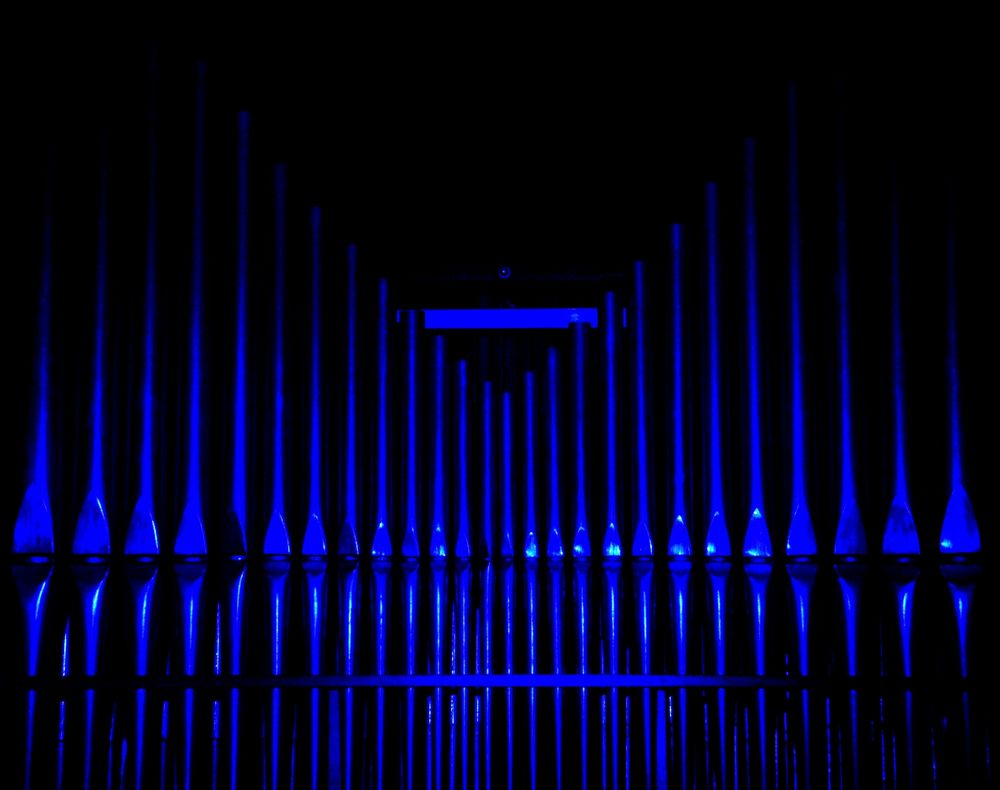 Orgel in blau