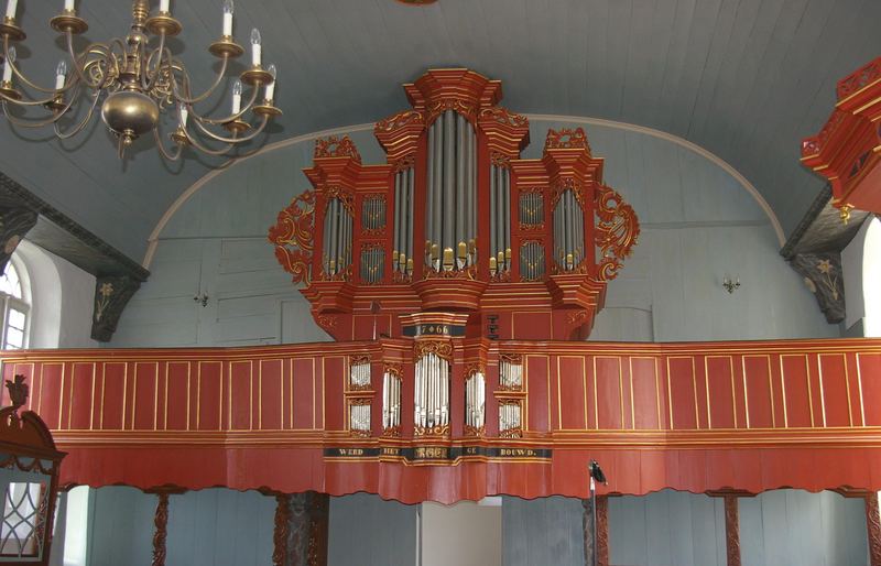 Orgel in der Kirche von Midlum im Rheiderland....