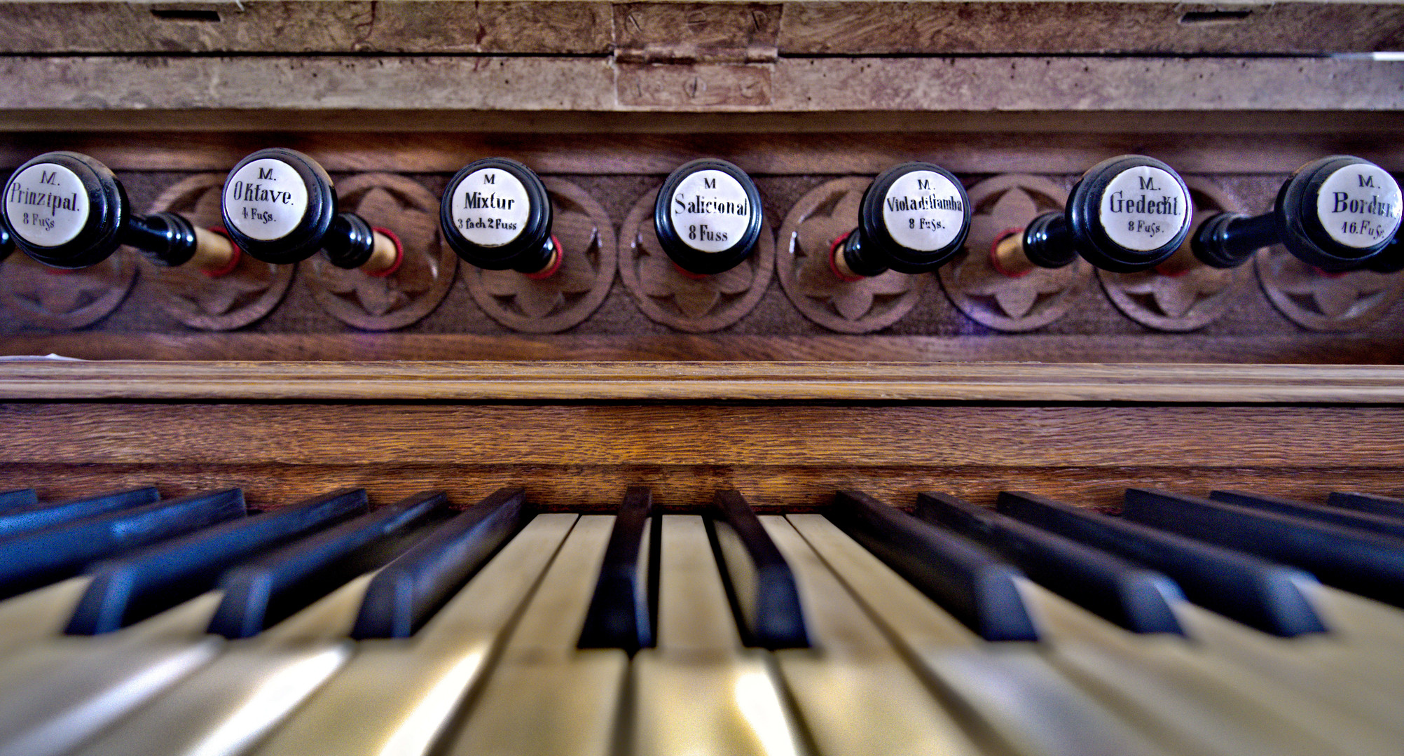 Orgel Tastatur 18 Jahrhundert