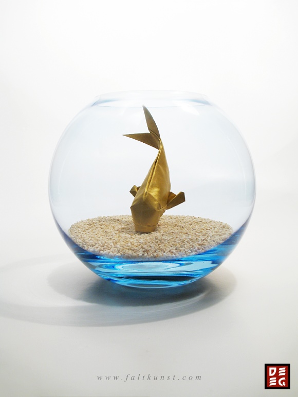 Origami Goldfisch im Glas - Goldfish by Rudolf Deeg