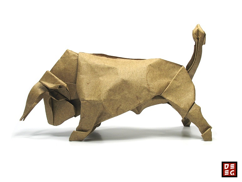 Origami Stier - Bull by Rudolf Deeg