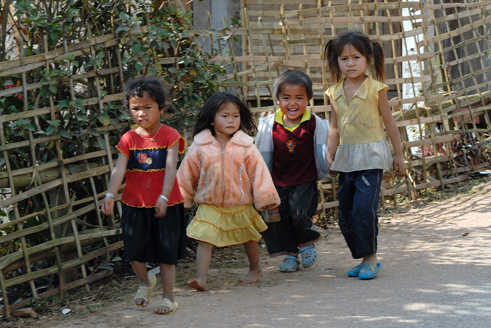 Origin kids in Song Cha village near Oudom Xai in northern Laos