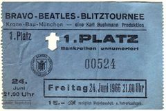 Original Beatles Eintrittskarte - 1966