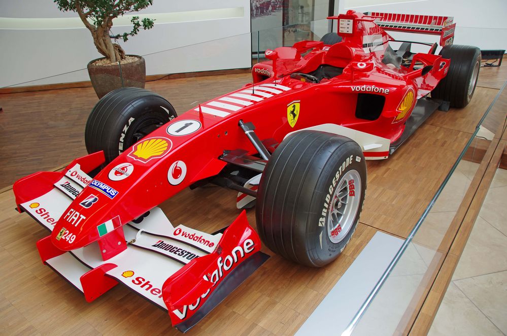 Original F 1 Rennwagen von Michael Schuhmacher aus der Saison 2005.