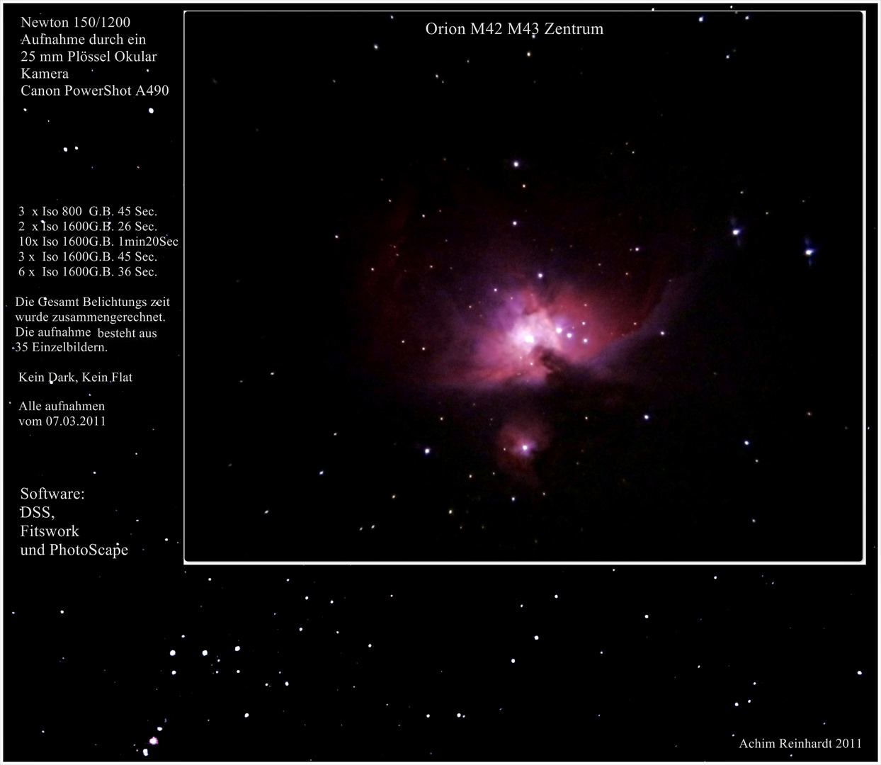 Orion Ausschnitt M42-M43