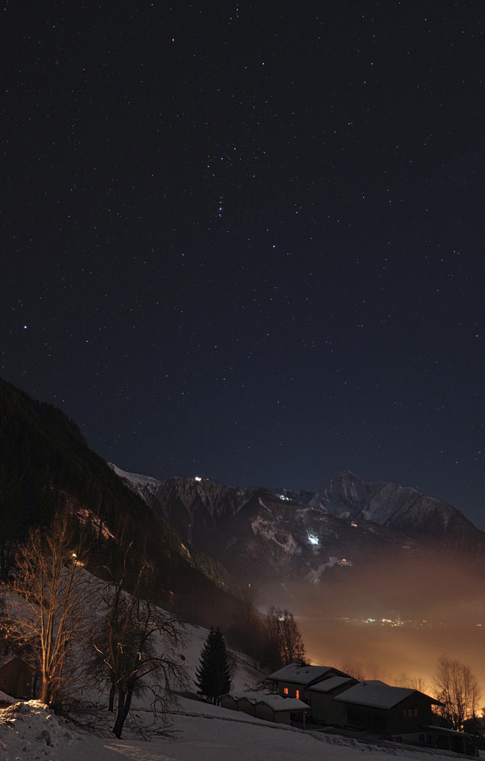 Orion in den Bergen