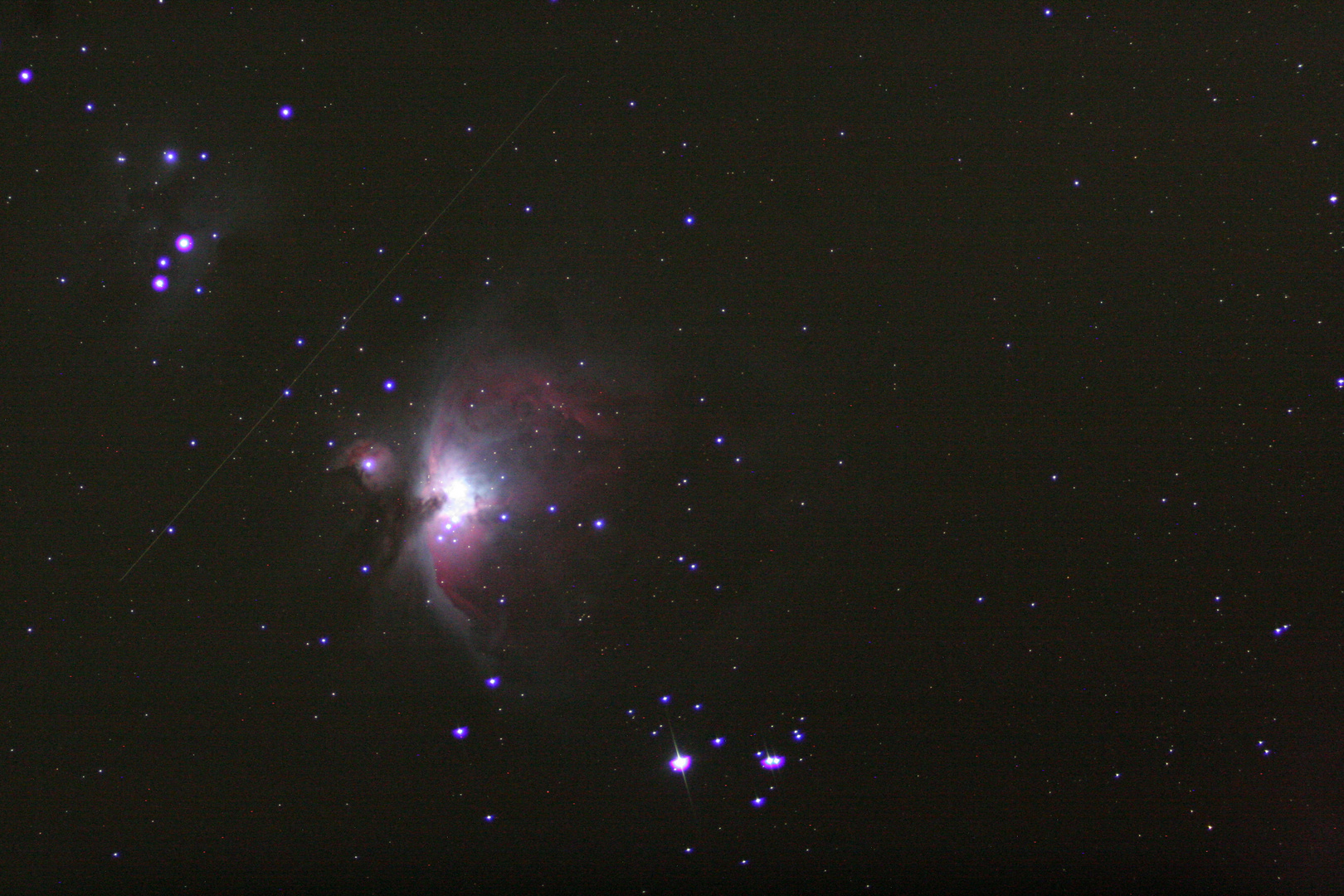 Orion M42 mit NGC und Sternschnuppe