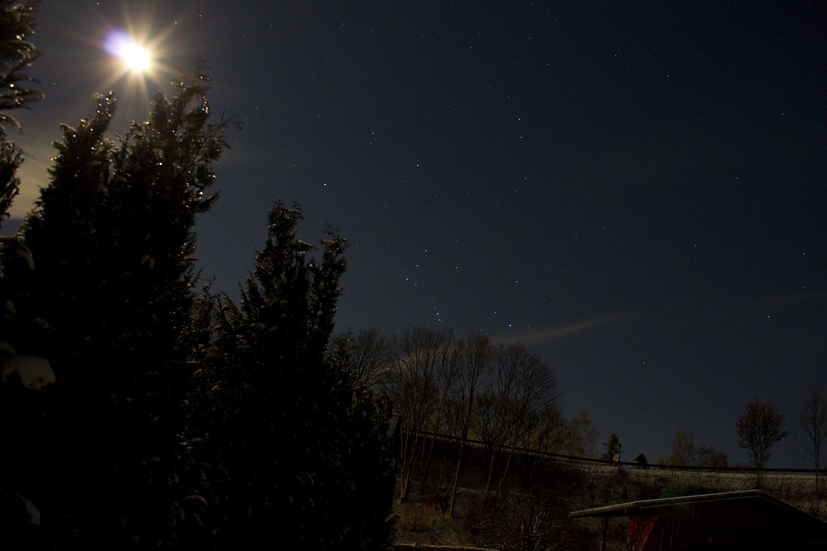 Orion mit Vollmond im Januar 2019