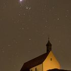 Orion Nebel M42 über der Wurmlinger Kapelle