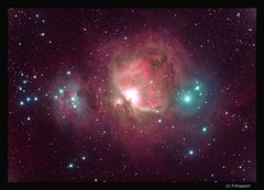Orion-Nebel mit Schmalbandfilter aufgenommen