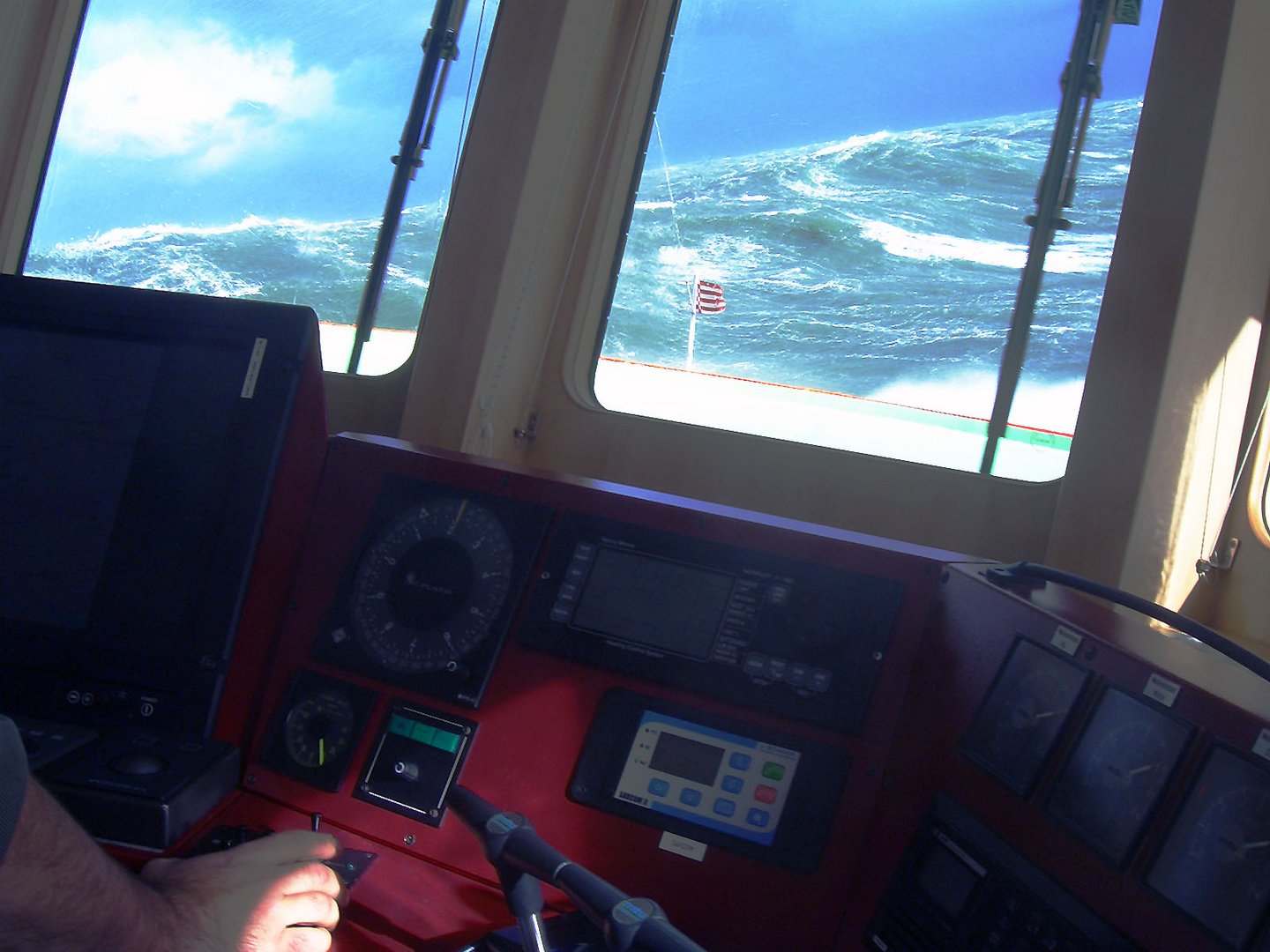 Orkanfahrt vor Helgoland