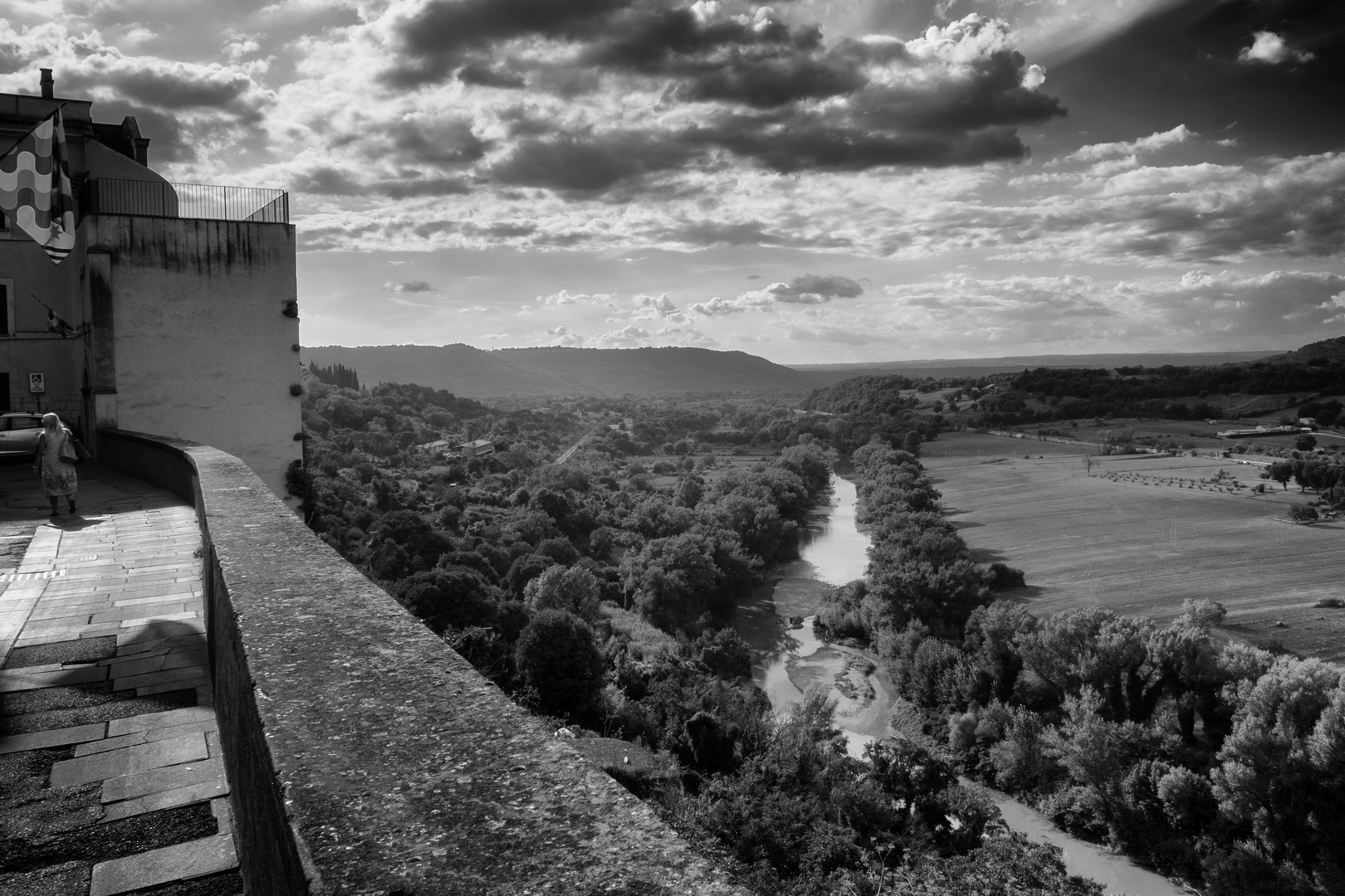 Orte, il fiume Tevere dalla Rocca