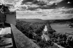 Orte, il fiume Tevere dalla Rocca