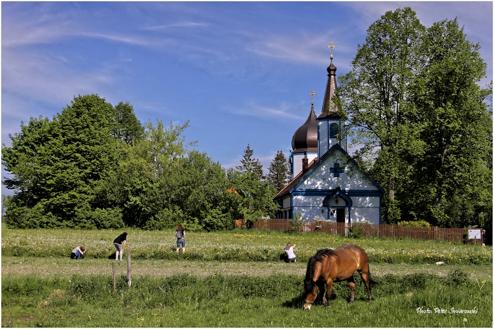 Orthodoxe Holzkirche in Wojnowo-Masuren