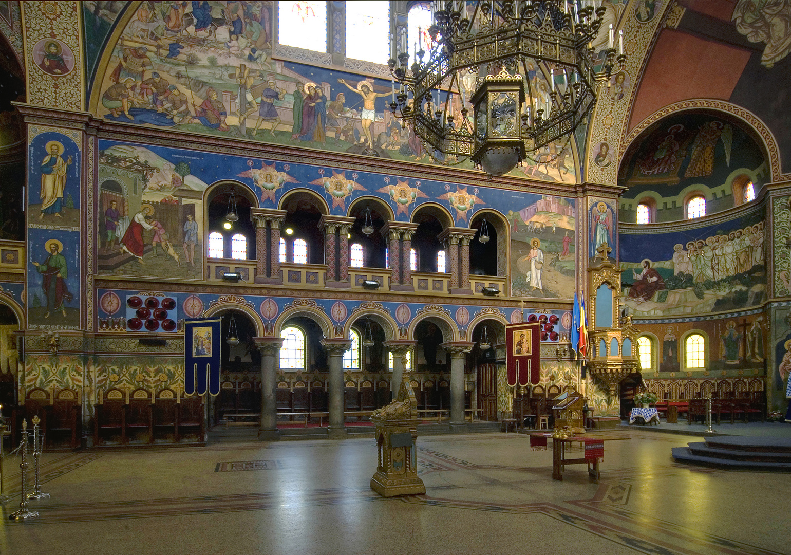 Orthodoxe Kathedrale in Sibiu - Hermannstadt. Detailaufnahme.