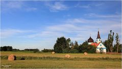 Orthodoxen Holzkirche im Ort Eckertsdorf (heute Wojnowo)