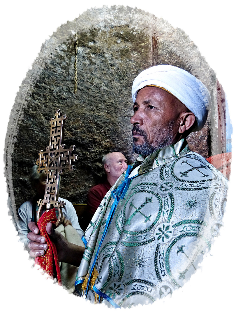 orthodoxer Priester in Lalibela..................
