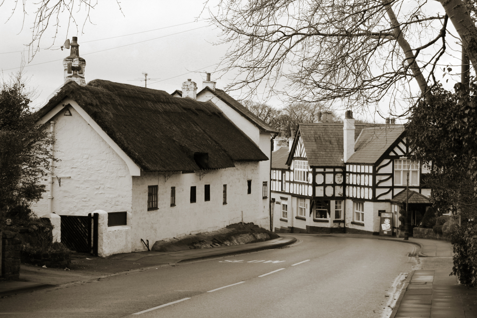 Ortseinfahrt bei West Kirby