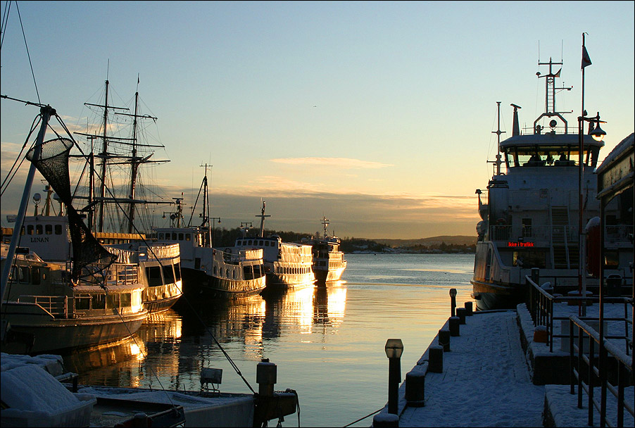 Oslo-Fjord im Dezember