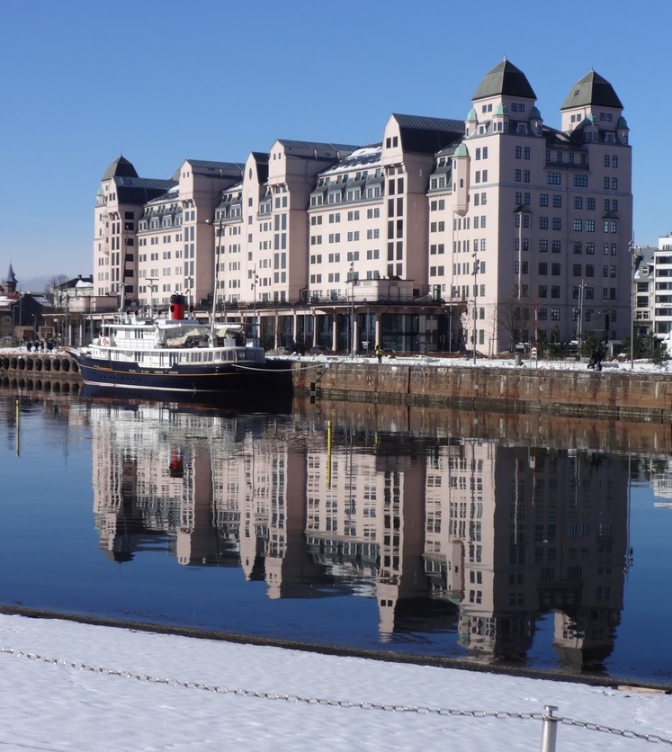 Oslo Hafen Spiegelbild