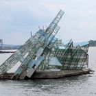 Oslo, She Lies is a public sculpture by Monica Bonvicini