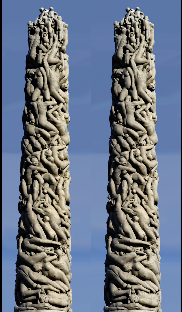 Oslo Vigleand Säule (3D-X-View)