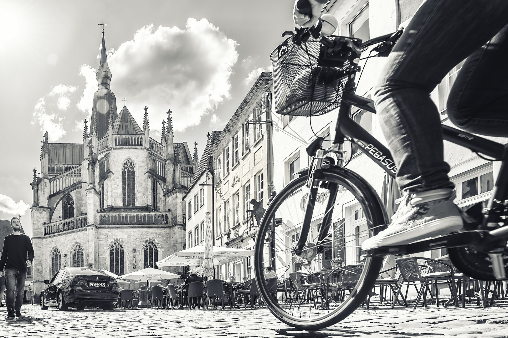 Osnabrück fährt Fahrrad Foto & Bild world, stadt, altstadt Bilder auf