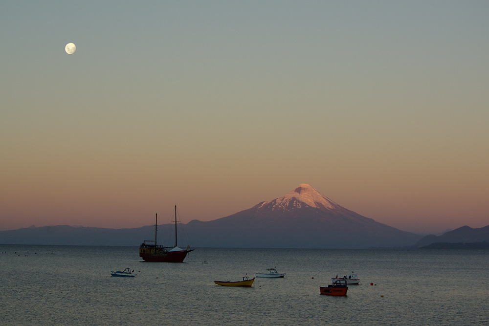 Osorno 2652m im Abendlicht