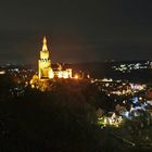 Osterburg Weida im Dezemberabendlicht