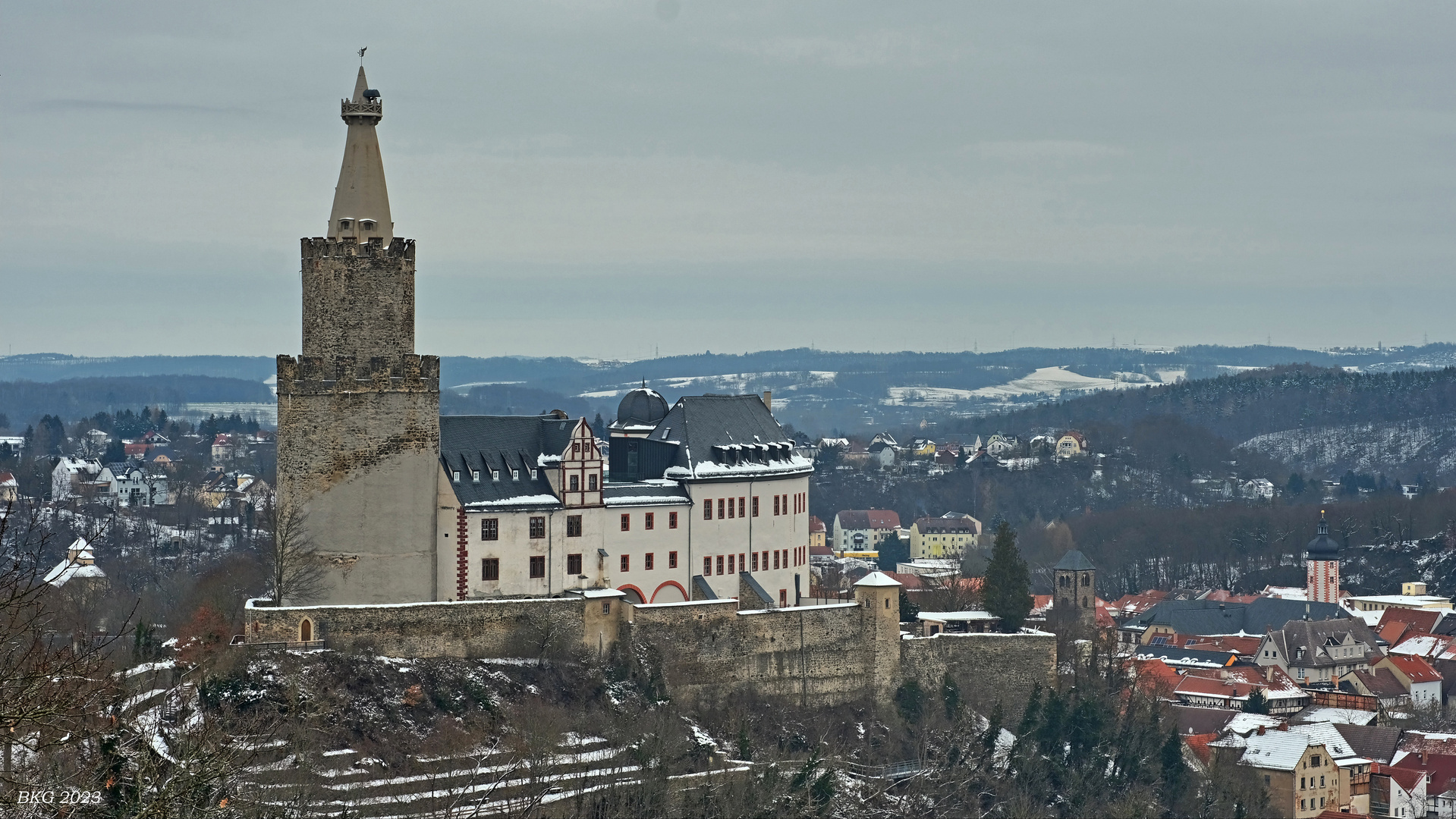 Osterburg Weida winterlich 