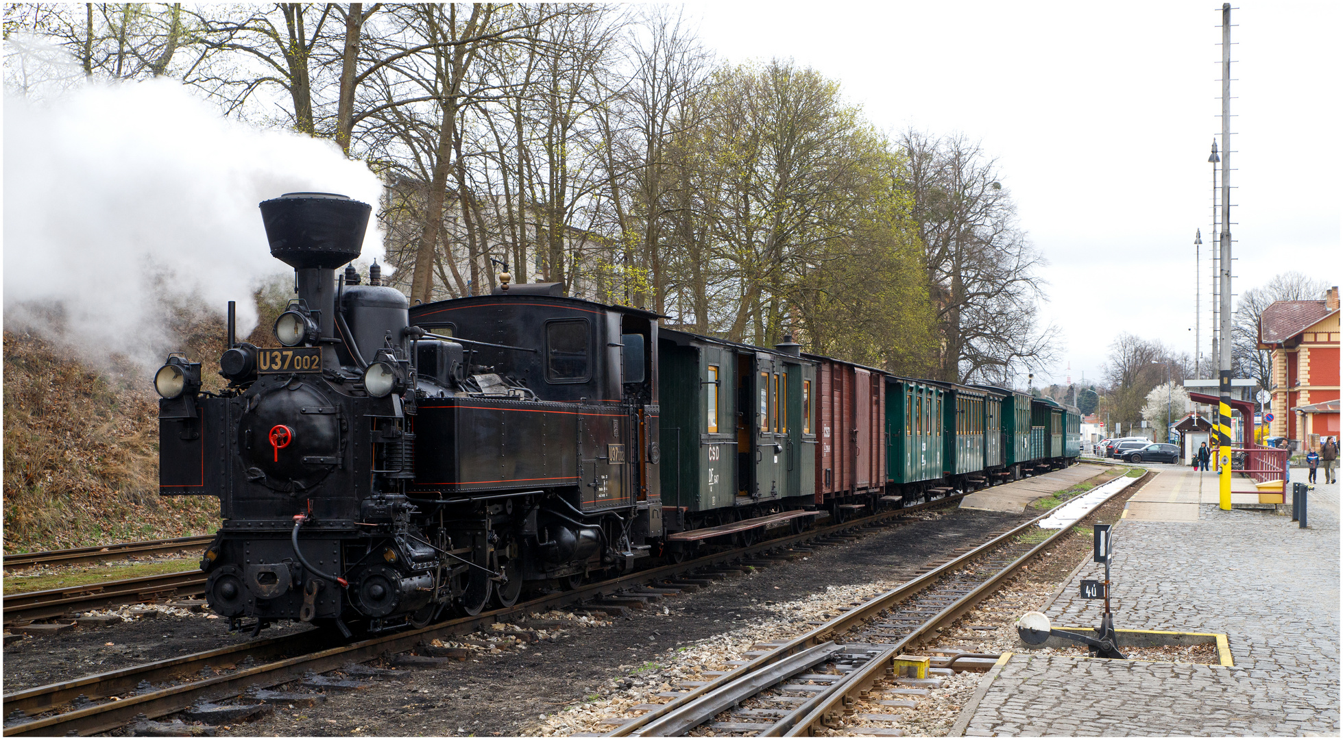 Osterdampffahrt mit der Schmalspurbahn Jindrichuv Hradec