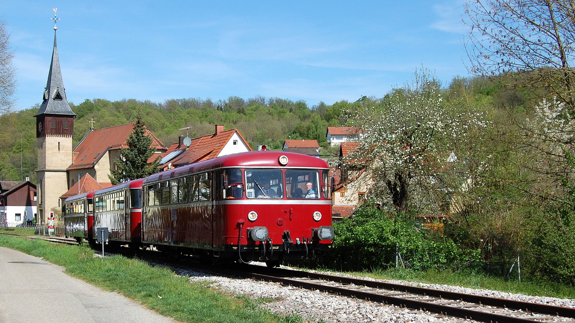 Osterfahrt auf der Krebsbachtalbahn in Untergimpern 22.4.2019