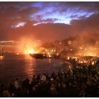 Osterfeuer am Hamburger Elbstrand