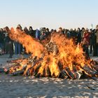 Osterfeuer am Ostersonnabend 2019 in Warnemünde