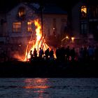 Osterfeuer am Strand von Blankenese