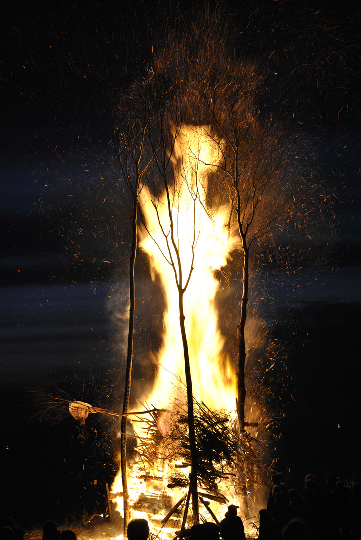 Osterfeuer auf Borkum