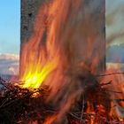 Osterfeuer auf der Burg