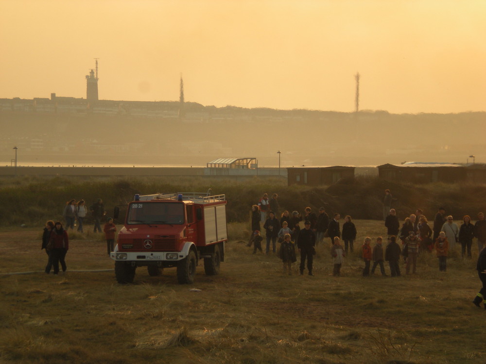 Osterfeuer auf der Düne