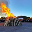 Osterfeuer auf der Halde Haniel 