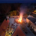 Osterfeuer auf der Wasserburg