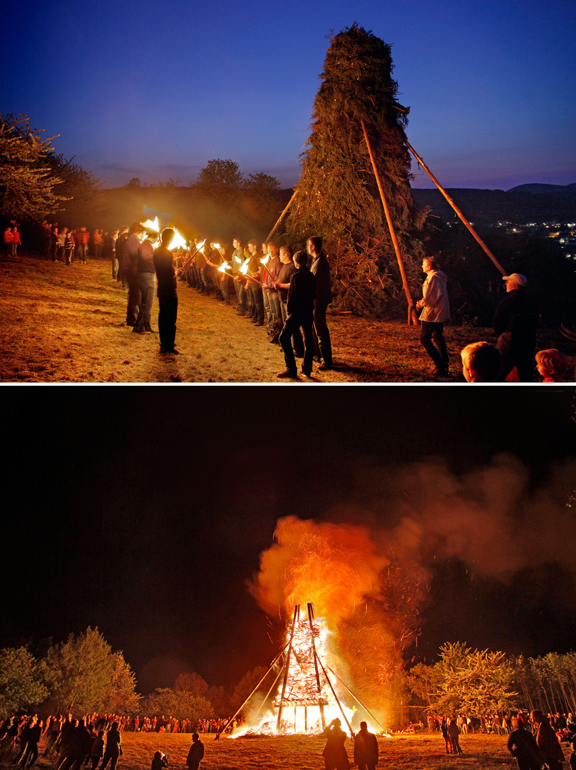 Osterfeuer-Brauchtum in Hallenberg 2011