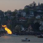 Osterfeuer in Blankenese