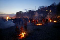 Osterfeuer in Blankenese