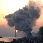 Osterfeuer in Hamburg Blankenese