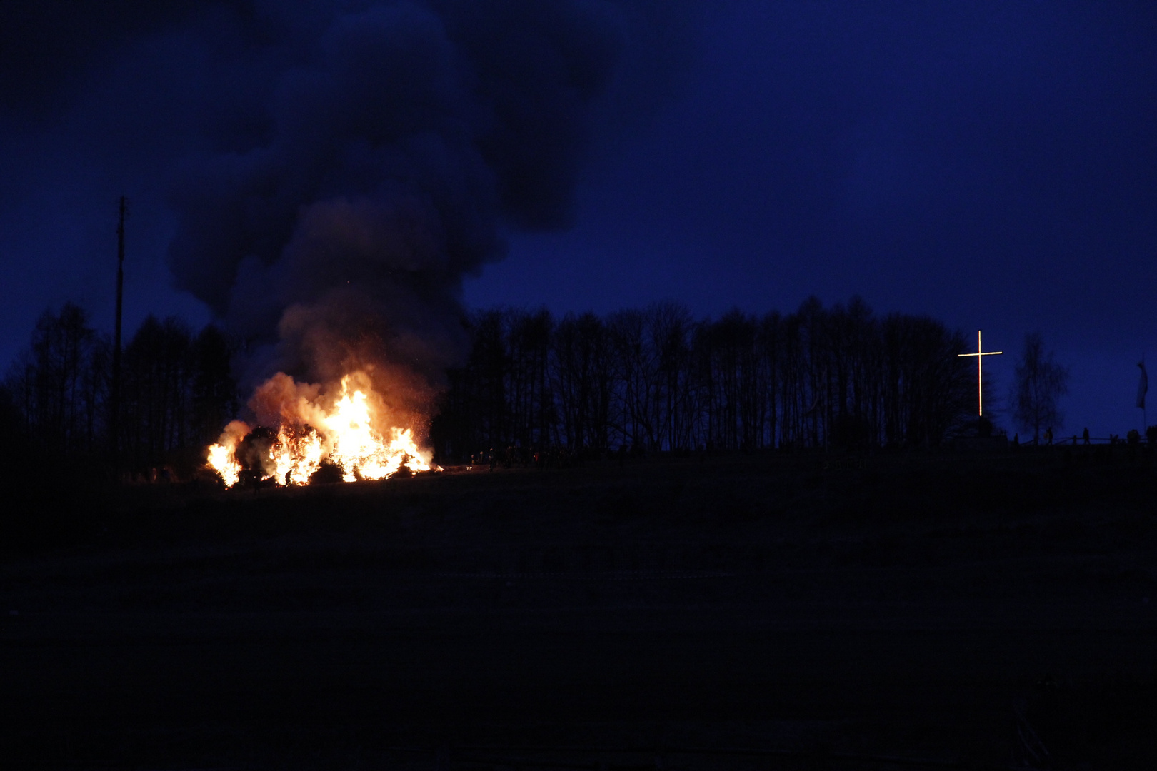 Osterfeuer in Lügde