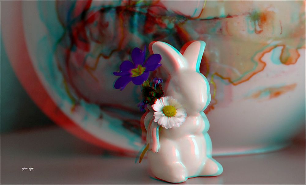 Osterhase - Anaglyphen