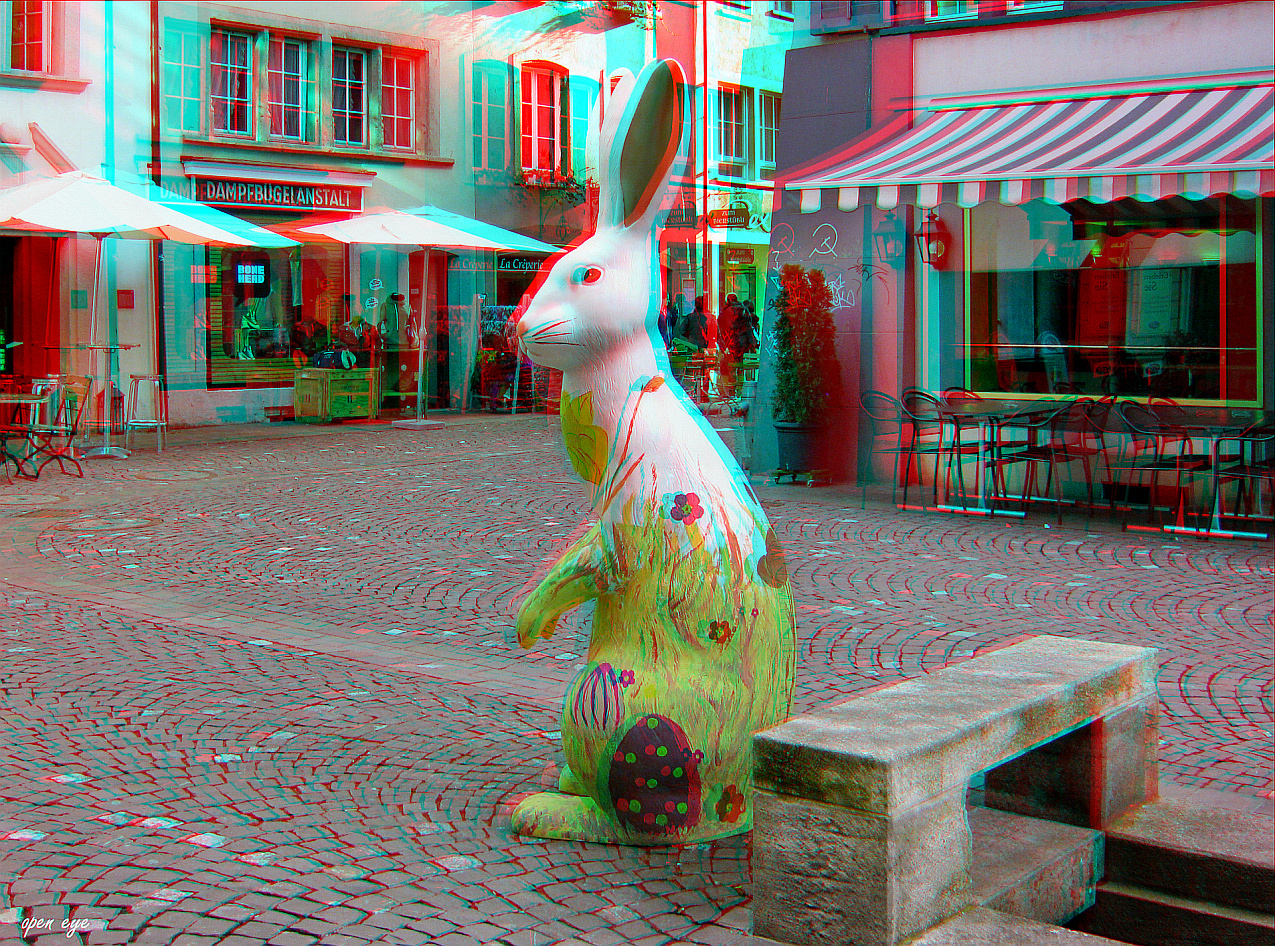 Osterhase - Anaglyphen