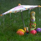 Osterhase im Regen