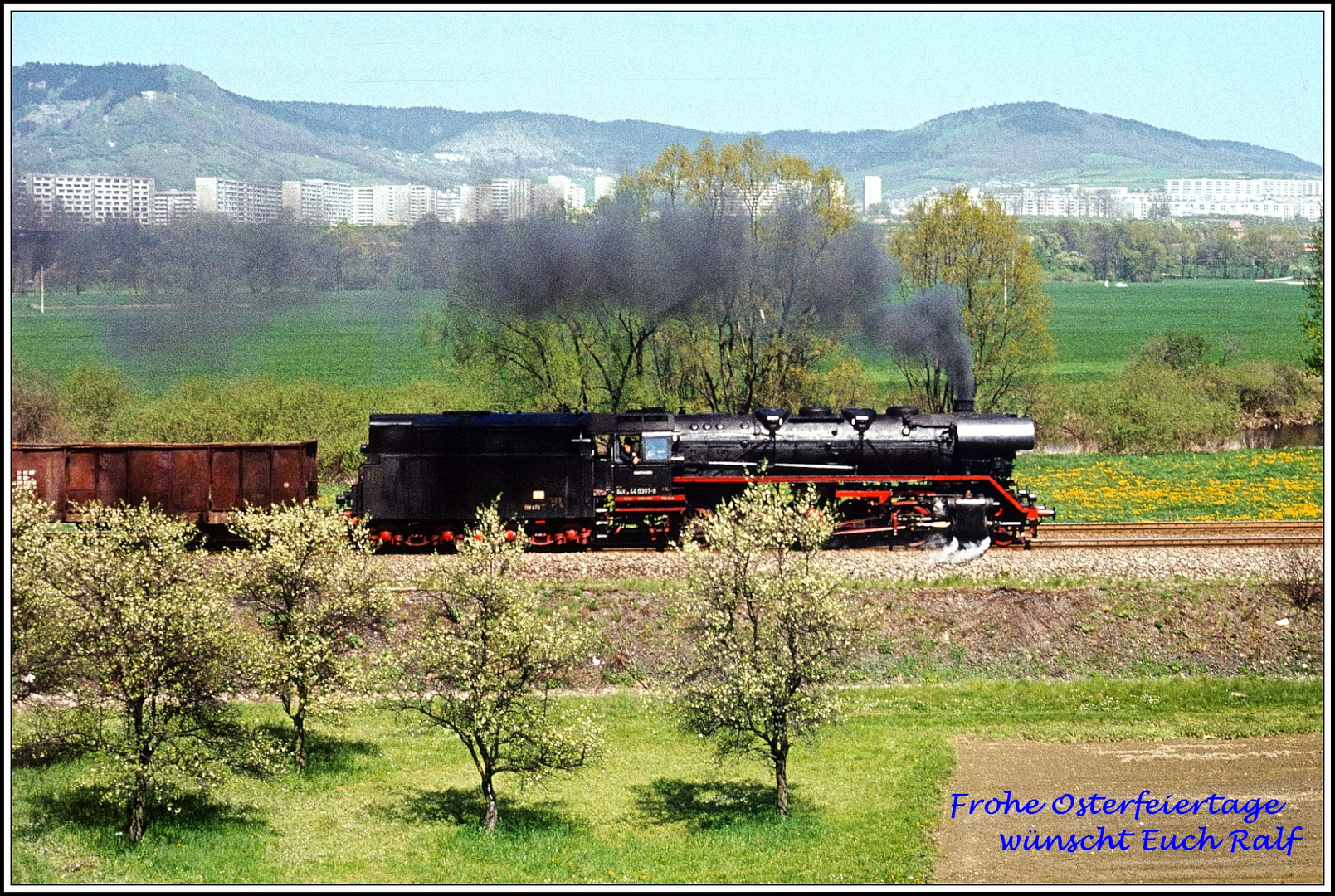 Osterhasenwiesenträume mit 44 0397 bei Göschwitz