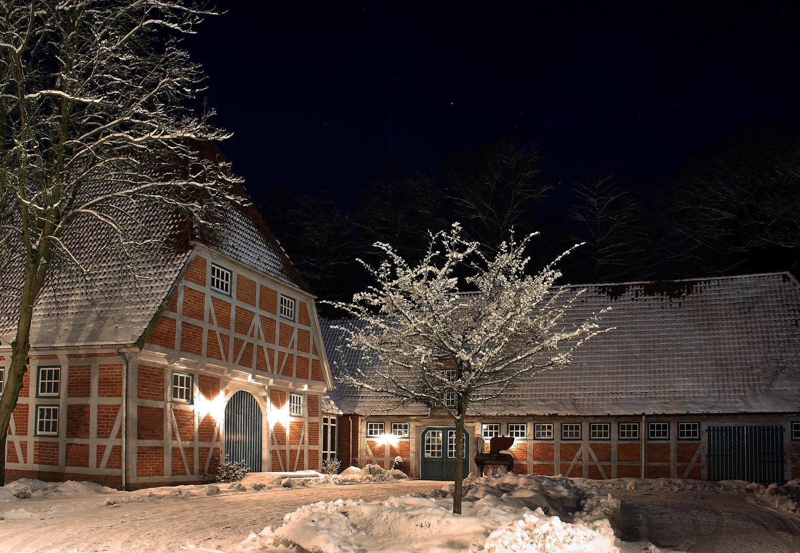 Osterholz-Scharmbeck - Gut Sandbeck bei Nacht